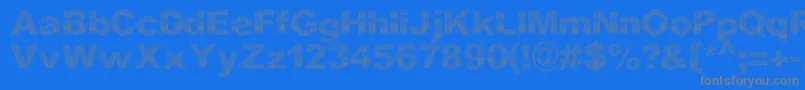 DccStripesNew Font – Gray Fonts on Blue Background