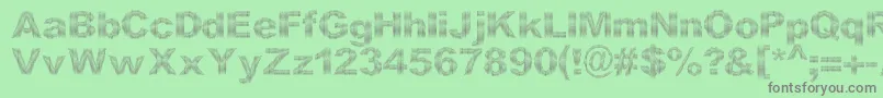 DccStripesNew Font – Gray Fonts on Green Background