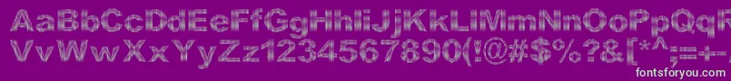 DccStripesNew Font – Green Fonts on Purple Background