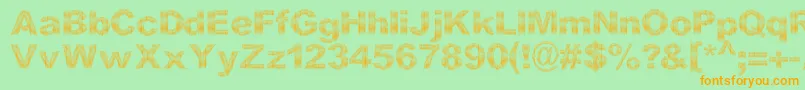 DccStripesNew Font – Orange Fonts on Green Background
