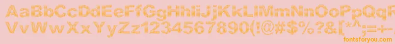 DccStripesNew Font – Orange Fonts on Pink Background