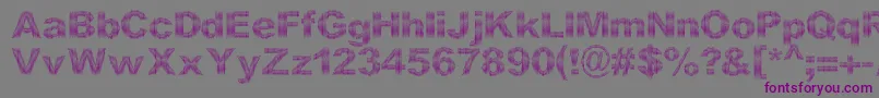 DccStripesNew-Schriftart – Violette Schriften auf grauem Hintergrund