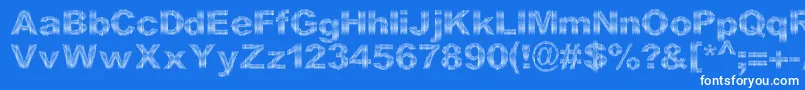 DccStripesNew Font – White Fonts on Blue Background