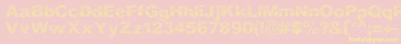 DccStripesNew Font – Yellow Fonts on Pink Background