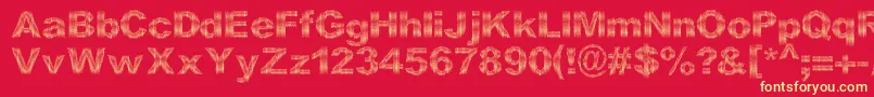 DccStripesNew Font – Yellow Fonts on Red Background