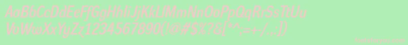 DynagrotesklmBolditalic Font – Pink Fonts on Green Background