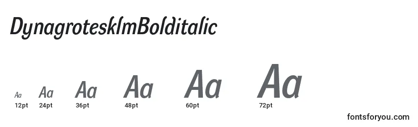DynagrotesklmBolditalic Font Sizes