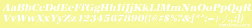 AntiquastdXboldItalic Font – White Fonts on Yellow Background