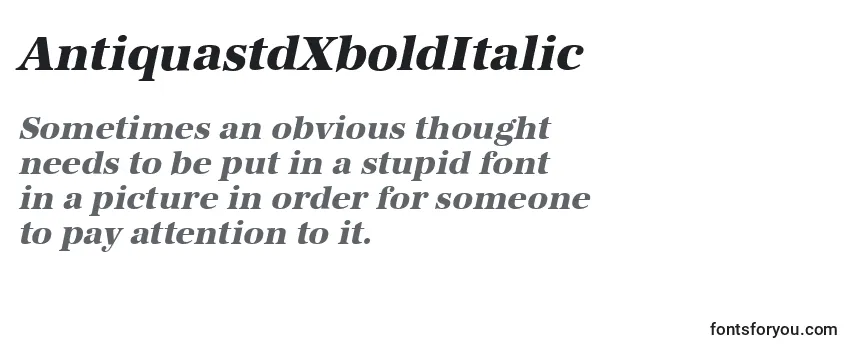 AntiquastdXboldItalic Font