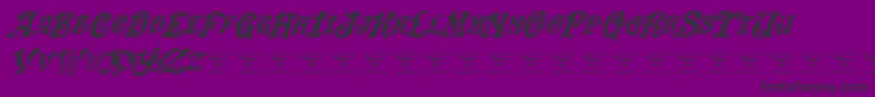 DinglehuckleberryItalic-Schriftart – Schwarze Schriften auf violettem Hintergrund