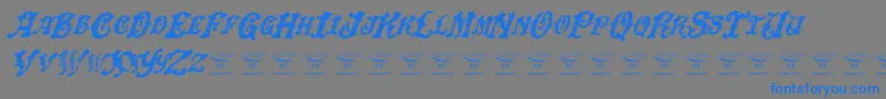 DinglehuckleberryItalic Font – Blue Fonts on Gray Background
