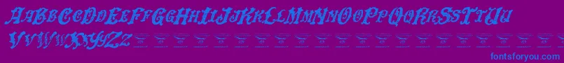 DinglehuckleberryItalic Font – Blue Fonts on Purple Background