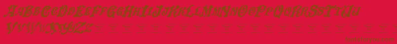 Шрифт DinglehuckleberryItalic – коричневые шрифты на красном фоне