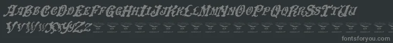 DinglehuckleberryItalic Font – Gray Fonts on Black Background