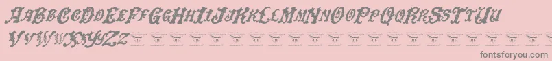 Czcionka DinglehuckleberryItalic – szare czcionki na różowym tle