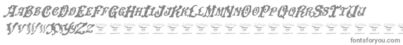 フォントDinglehuckleberryItalic – 灰色のフォント