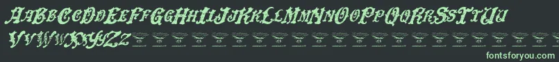 fuente DinglehuckleberryItalic – Fuentes Verdes Sobre Fondo Negro