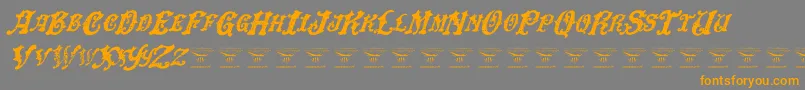 DinglehuckleberryItalic Font – Orange Fonts on Gray Background