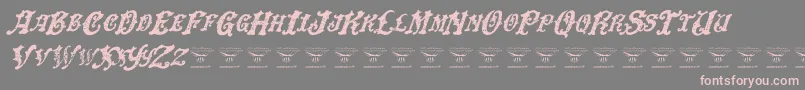 fuente DinglehuckleberryItalic – Fuentes Rosadas Sobre Fondo Gris