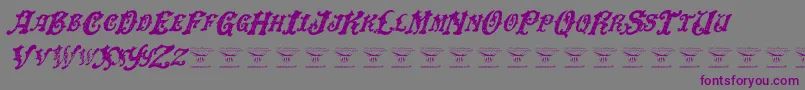 fuente DinglehuckleberryItalic – Fuentes Moradas Sobre Fondo Gris