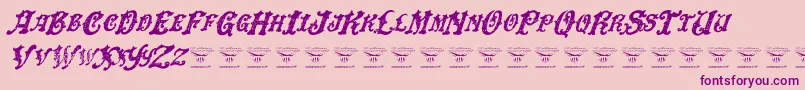 Police DinglehuckleberryItalic – polices violettes sur fond rose