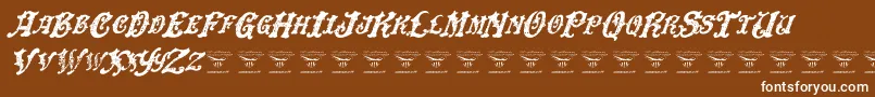 DinglehuckleberryItalic Font – White Fonts on Brown Background