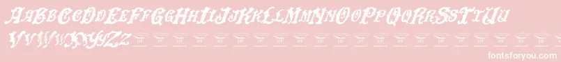 DinglehuckleberryItalic Font – White Fonts on Pink Background