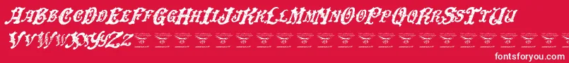 DinglehuckleberryItalic Font – White Fonts on Red Background