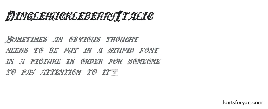 Schriftart DinglehuckleberryItalic (8916)
