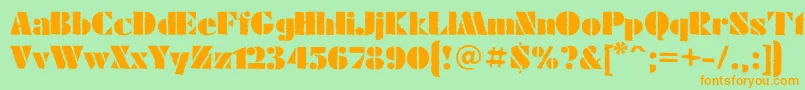 More about FuturaeugeniacWinter30 Font FuturaeugeniacWinter30 Font – Orange Fonts on Green Background
