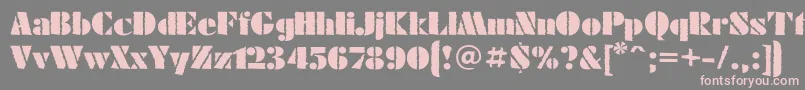 FuturaeugeniacWinter30 Font – Pink Fonts on Gray Background