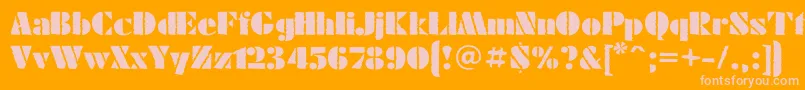 FuturaeugeniacWinter30 Font – Pink Fonts on Orange Background