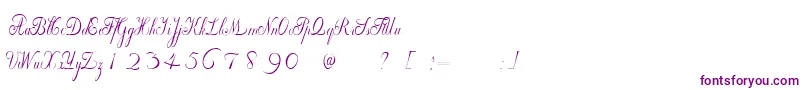 WilleghaUnregistered Font – Purple Fonts on White Background