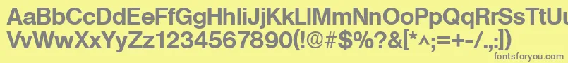 BasicSansSfBold Font – Gray Fonts on Yellow Background