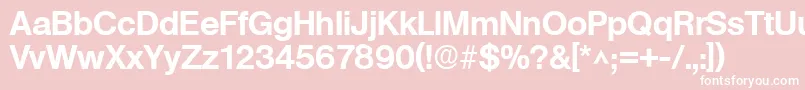 BasicSansSfBold Font – White Fonts on Pink Background