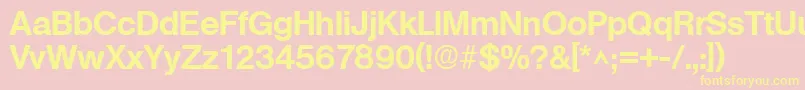 BasicSansSfBold Font – Yellow Fonts on Pink Background