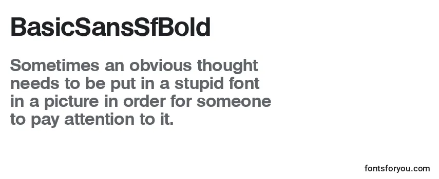 BasicSansSfBold-fontti