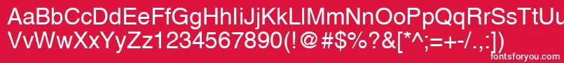 A1010helvetikaNormal Font – White Fonts on Red Background