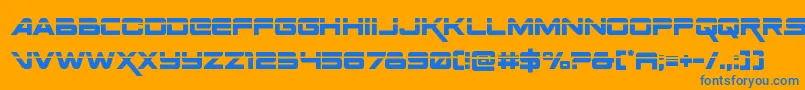 Spacerangerlaser Font – Blue Fonts on Orange Background