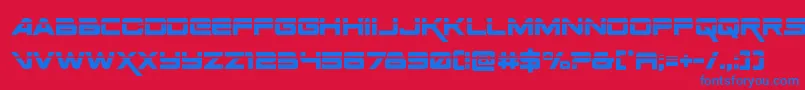 Spacerangerlaser Font – Blue Fonts on Red Background