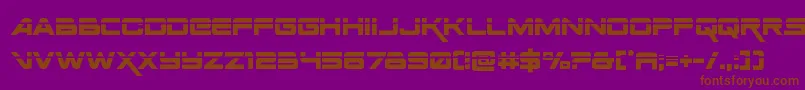 Spacerangerlaser Font – Brown Fonts on Purple Background