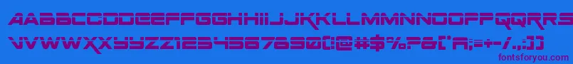 Spacerangerlaser Font – Purple Fonts on Blue Background