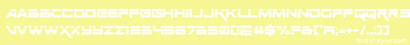 Spacerangerlaser Font – White Fonts on Yellow Background