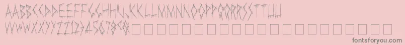 フォントSlasha – ピンクの背景に灰色の文字