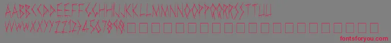 Slasha Font – Red Fonts on Gray Background
