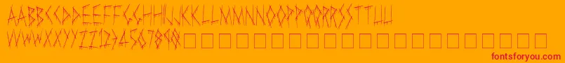Slasha Font – Red Fonts on Orange Background