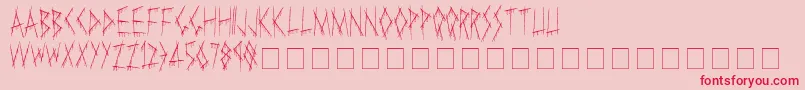 Slasha Font – Red Fonts on Pink Background