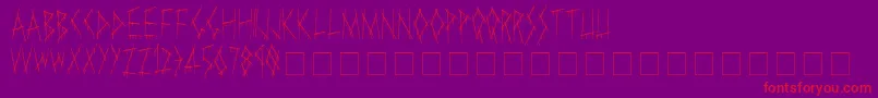 Slasha Font – Red Fonts on Purple Background