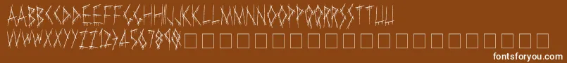 Slasha Font – White Fonts on Brown Background