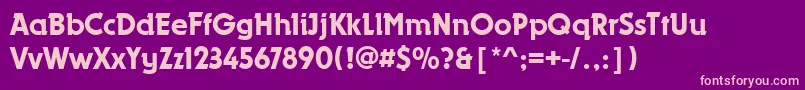 DurangoRegular Font – Pink Fonts on Purple Background